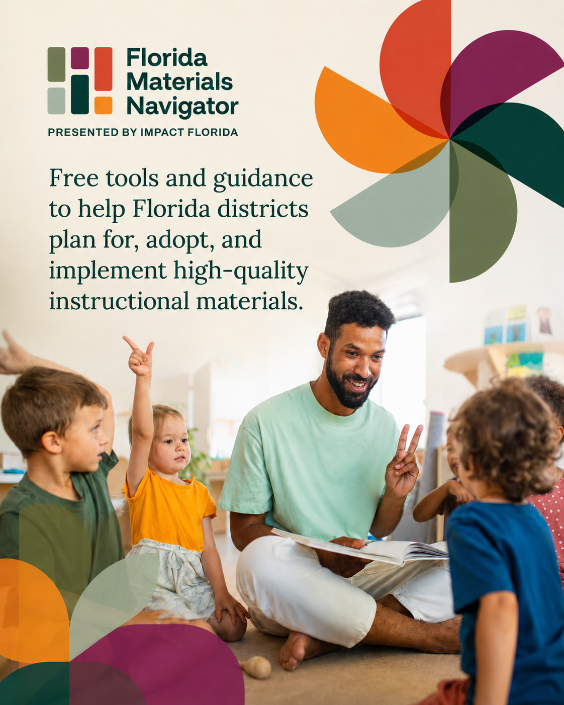 The navigator provides free tools and guidance to help Florida districts plan, adopt, and implement high-quality instructional materials 